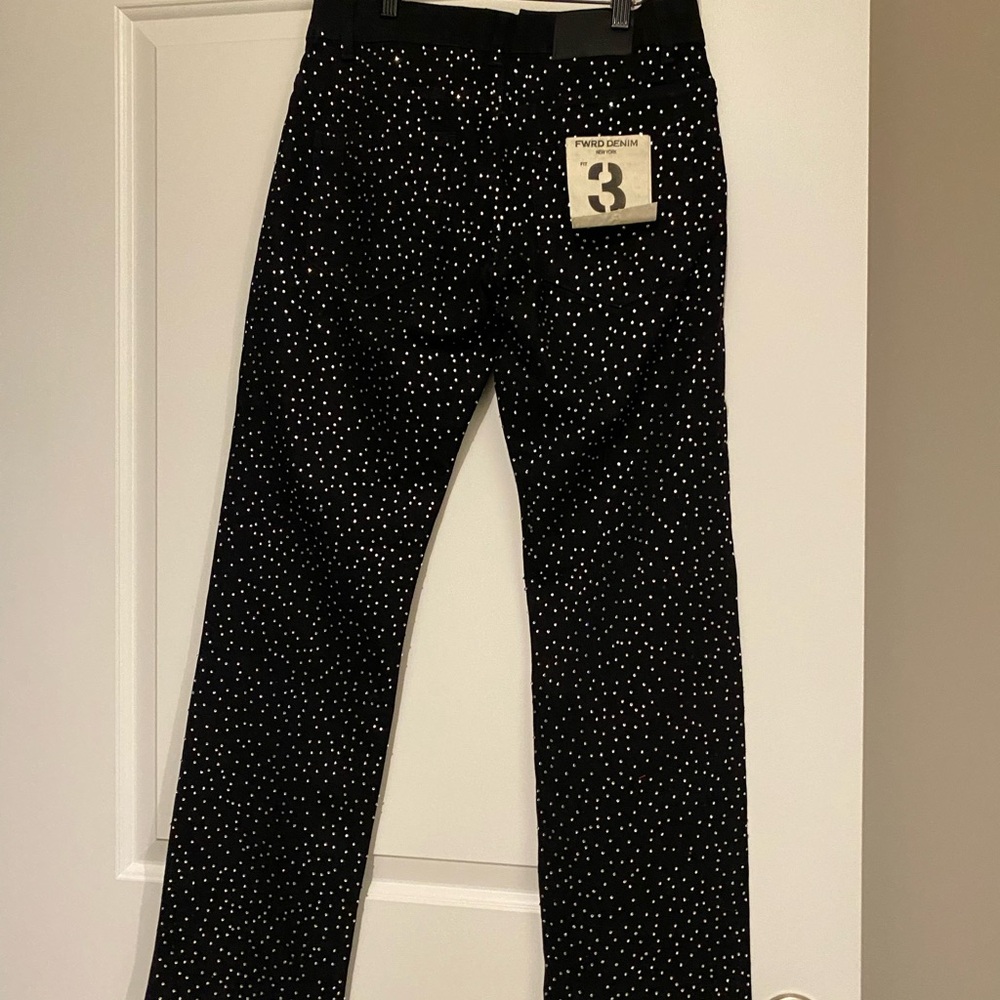 FWRD Denim New York Crystal Jeans Size 30w 32 L         Slim Straight Fits3